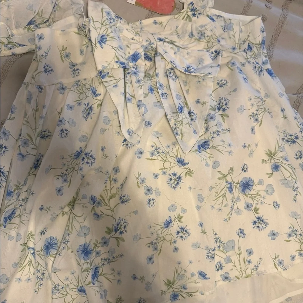 ARULA Blue Floral Mini Dress - Picture 2 of 7